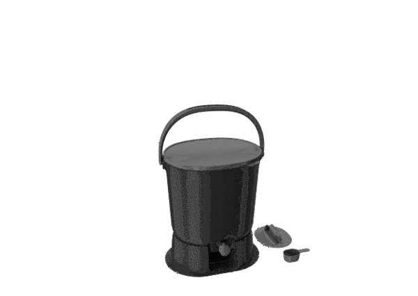 Bokashi Haushaltseimer Organko Essential schwarz 15, 3 Liter